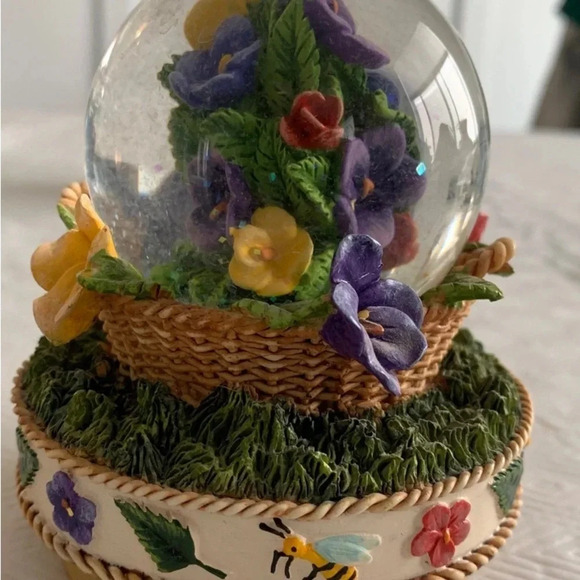 Yankee Candle Mountain Lake + Spring Globe Topper Basket Flowers 22oz Rare - Picture 10 of 12